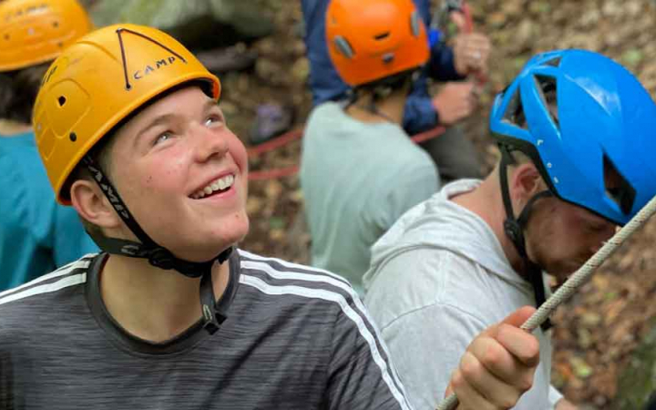 rock climbing expedition with outdoor leadership school in maine